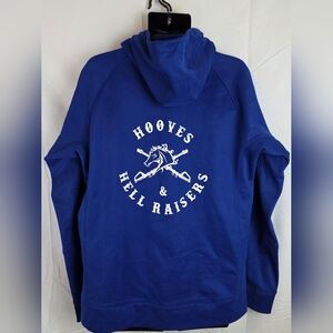 New Era Graphic Hoodie Hooves & Hell Raisers Blue Size XL 2825BE